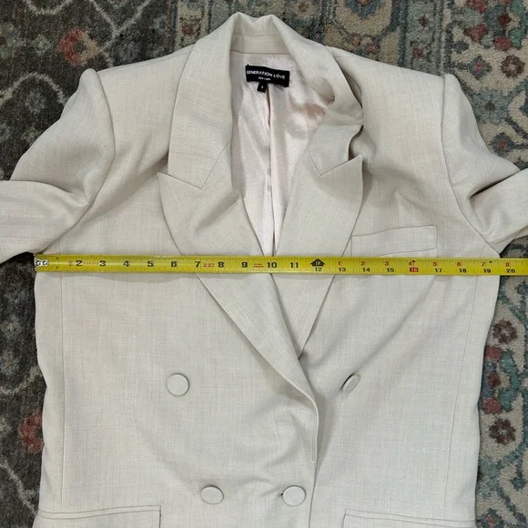 Generation Love Cream Vanilla Blazer and Wide Leg Pant Set - Picture 16 of 16